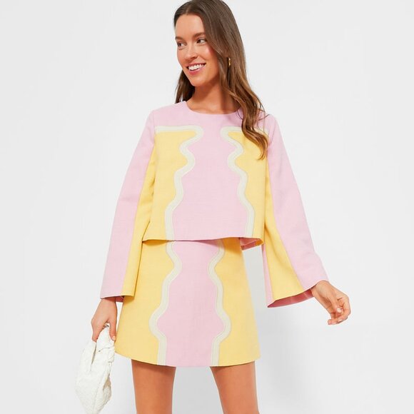 Tuckernuck Pink and Yellow Top, Fun Statement Piece - Picture 1 of 4